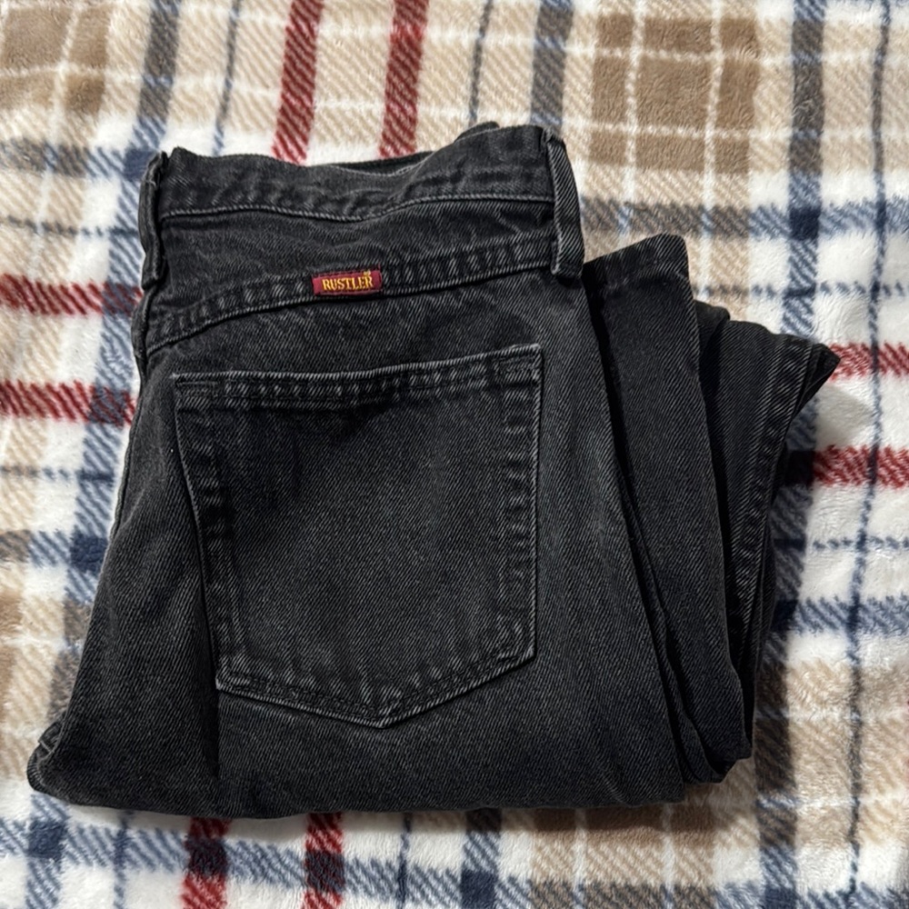 Rustler Black Straight Leg Women Jeans